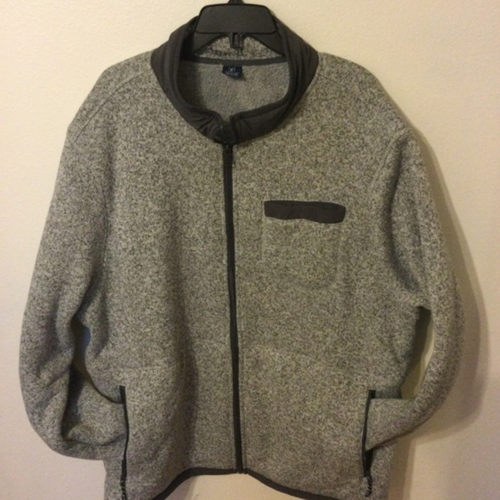 George Gray & White Mens Sweater Jacket Zip Fleece Lined Size 3XL